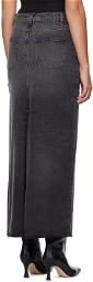 Reformation Gray Tazz Denim Maxi Skirt