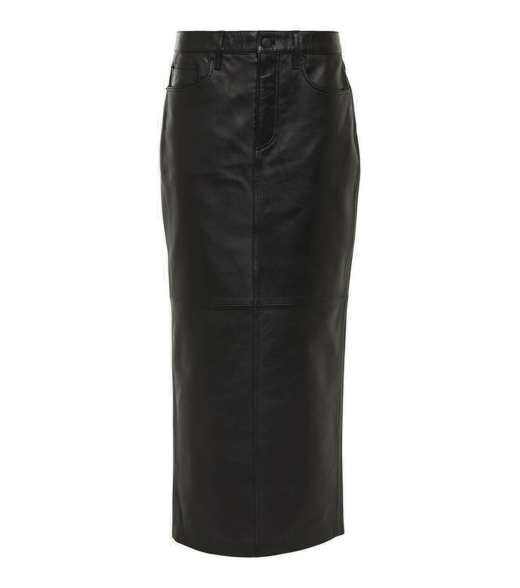 Wardrobe.NYC Back-slit leather maxi skirt WARDROBE.NYC