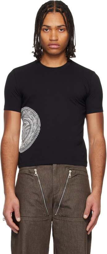 Photo: Jean Paul Gaultier Black 'The Laurel Stamped' Baby T-shirt