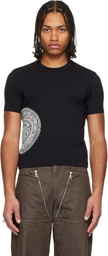 Jean Paul Gaultier Black 'The Laurel Stamped' Baby T-shirt