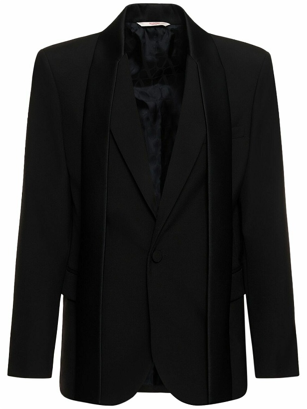 Photo: VALENTINO - Tailored Wool Tuxedo Jacket