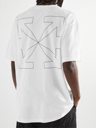 Off-White - Logo-Print Cotton-Jersey T-Shirt - White