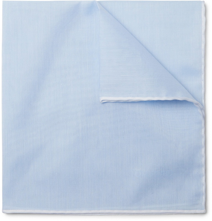 Photo: TOM FORD - Cotton Pocket Square - Blue