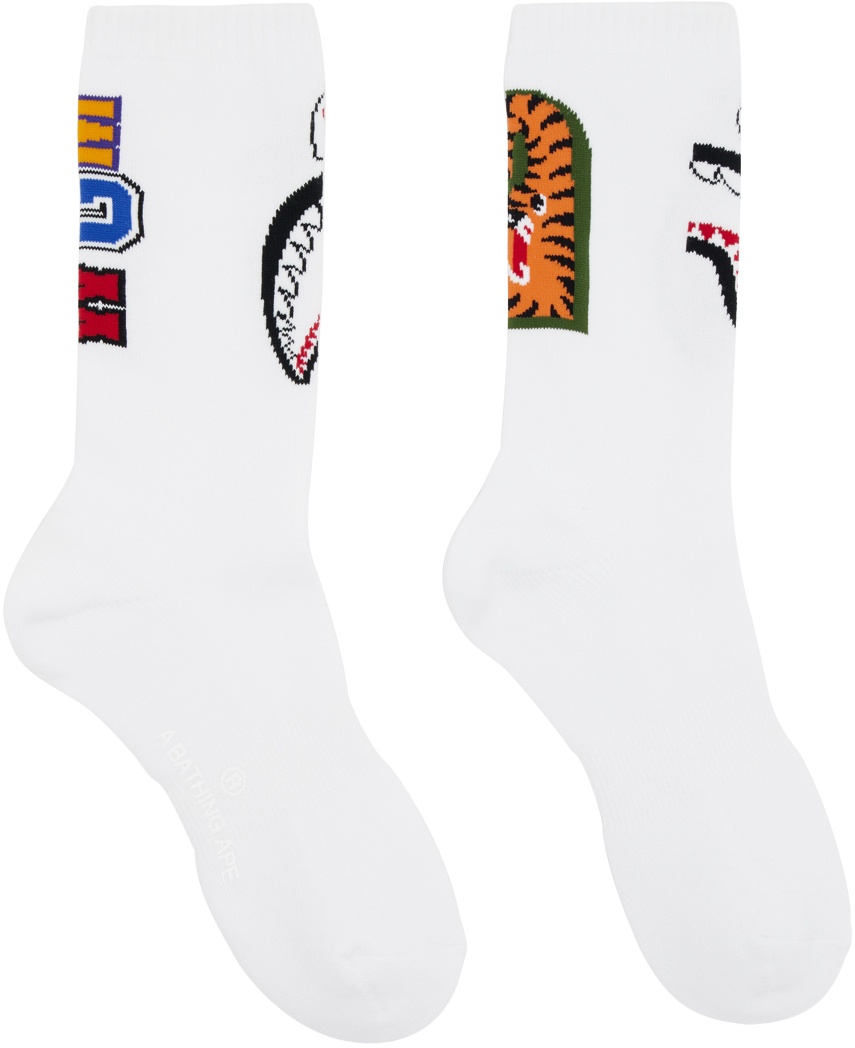 Photo: BAPE White Shark Socks