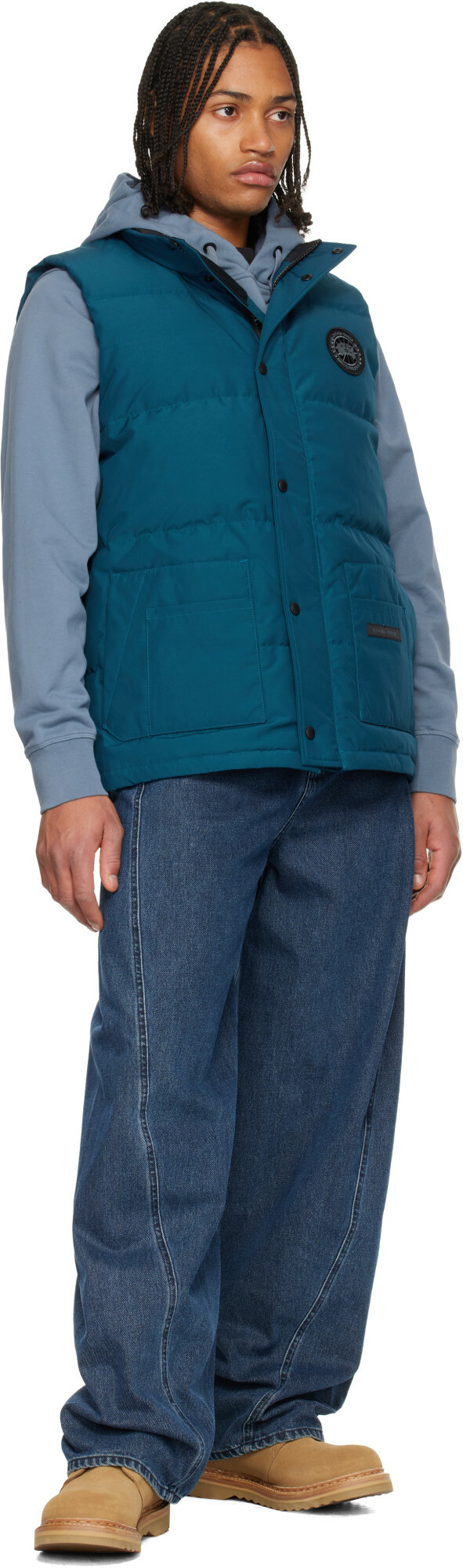 Canada Goose Blue 'Black Label' Freestyle Crew Down Vest