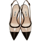 Miu Miu Black Satin Slingback Heels