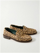 VINNY's - Yardee Leopard-Print Calf-Hair Penny Loafers - Brown