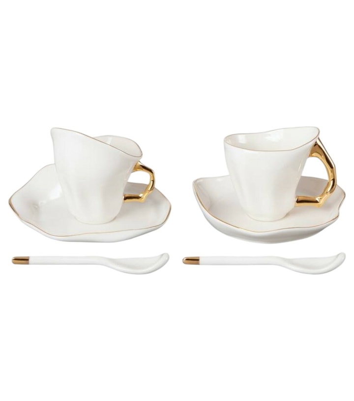 Photo: Seletti Meltdown set of 2 espresso cups, saucers, and spoons by JordanLuca