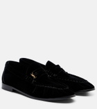 Saint Laurent Le Loafer velvet penny loafers