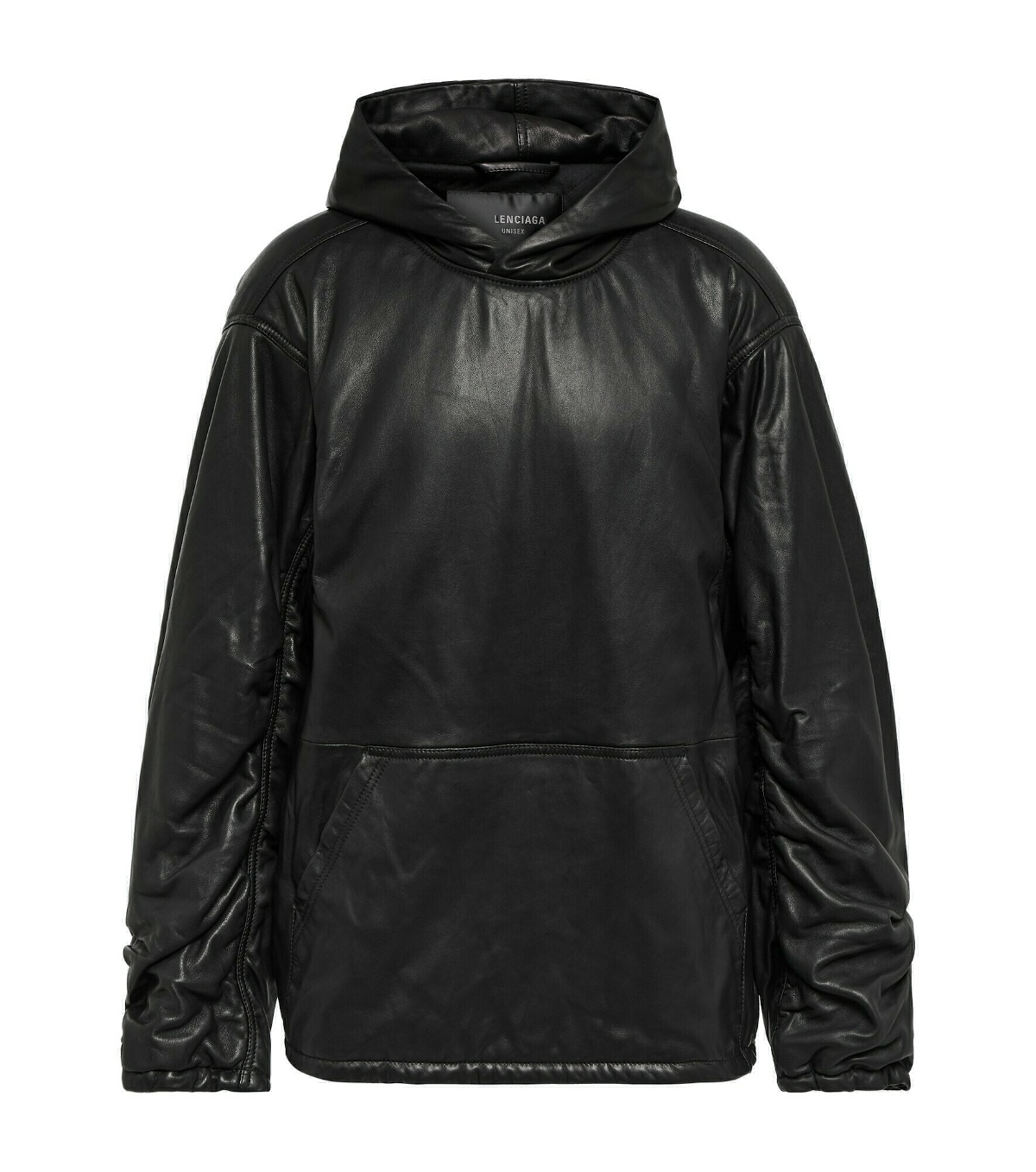 Photo: Balenciaga - Oversized leather hoodie