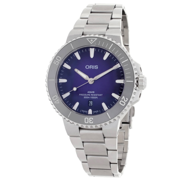 Photo: Oris Aquis Date Automatic Purple Dial Watch 01 733 7789 4158-0782304PEB