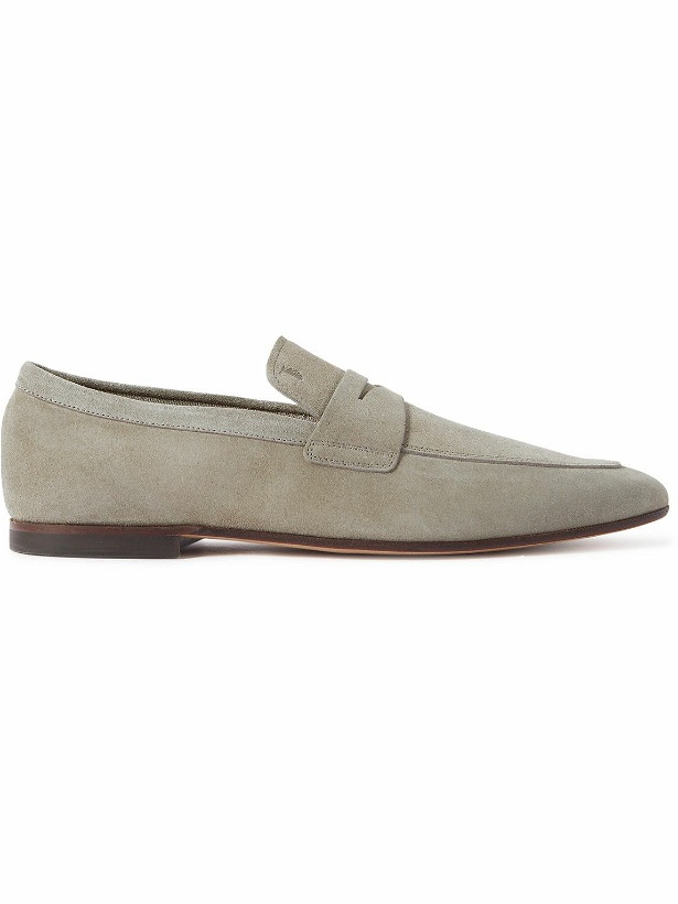 Photo: Tod's - Suede Penny Loafers - Neutrals