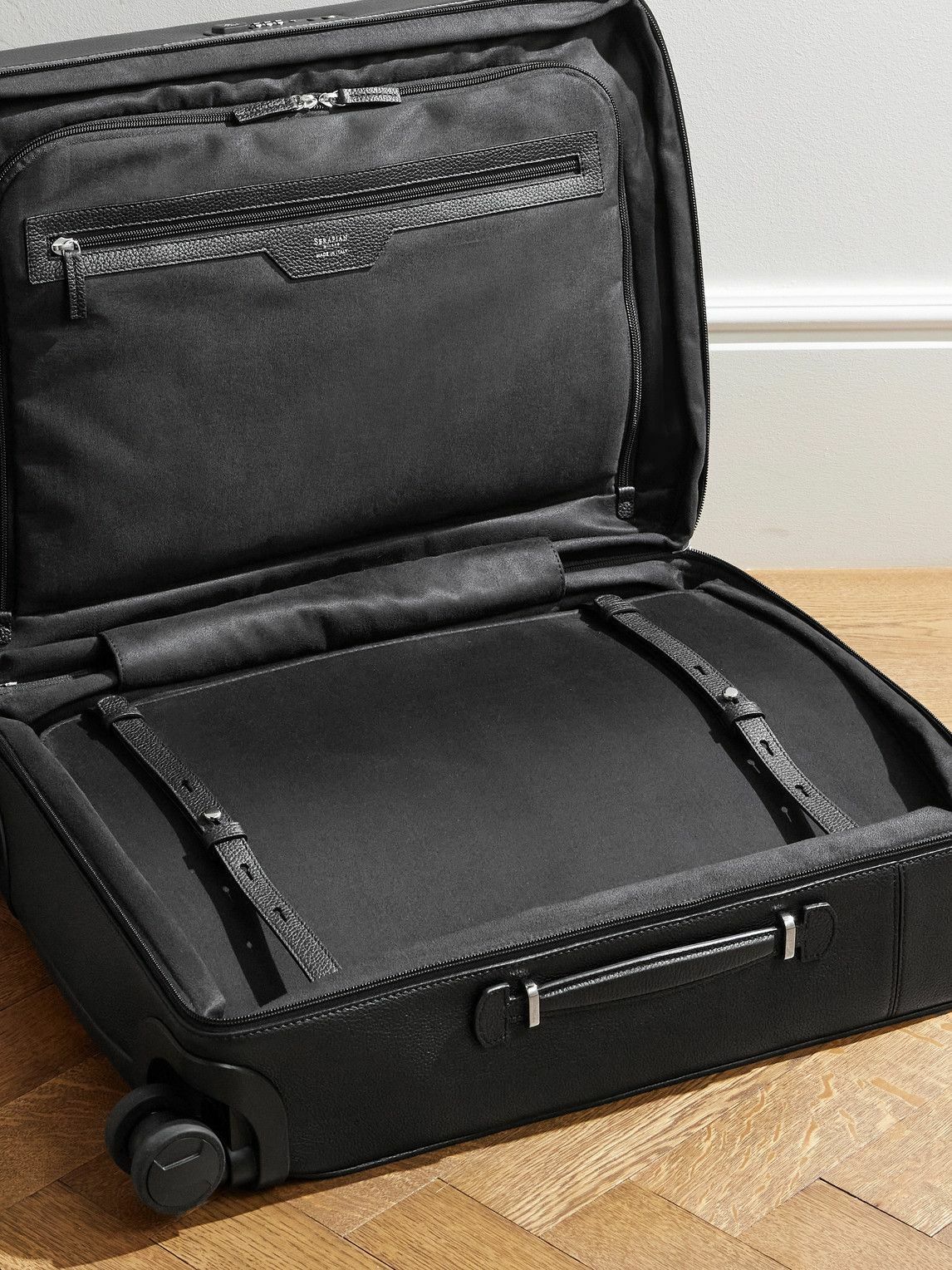 Serapian - Mosaico-Detailed Full-Grain Leather Carry-On Suitcase