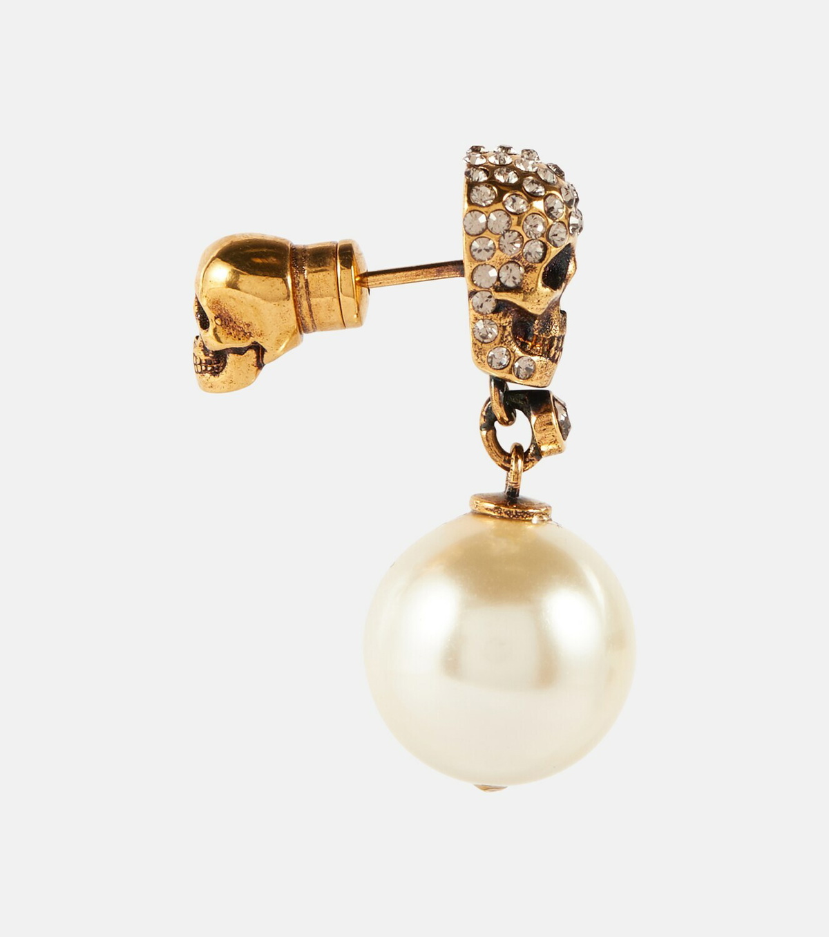 Alexander McQueen - Skull pearl drop earrings Alexander McQueen