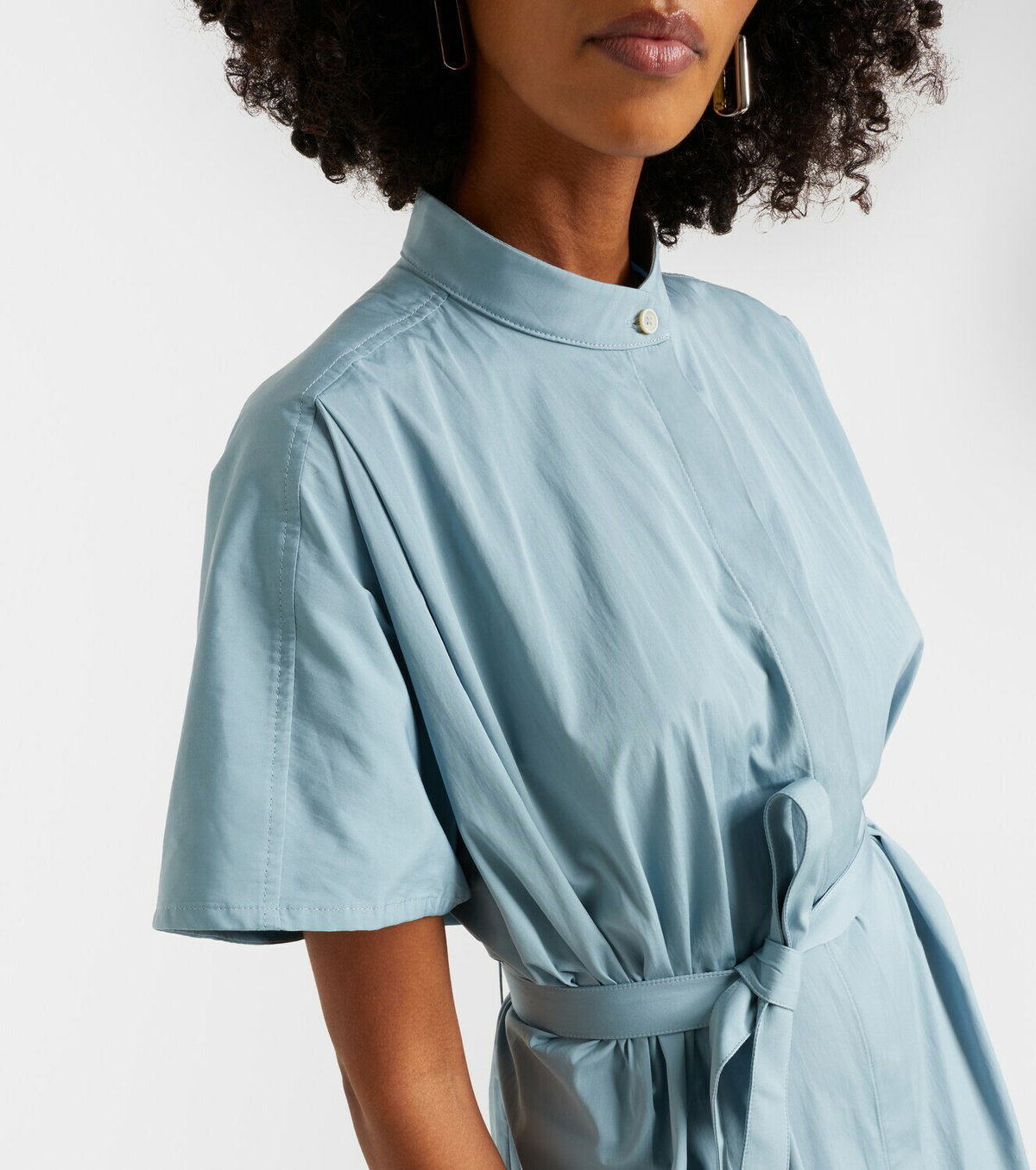 Jil Sander Belted cotton poplin shirt dress