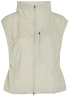 Adidas X Stella Mccartney High-neck Shell Running Gilet Beige