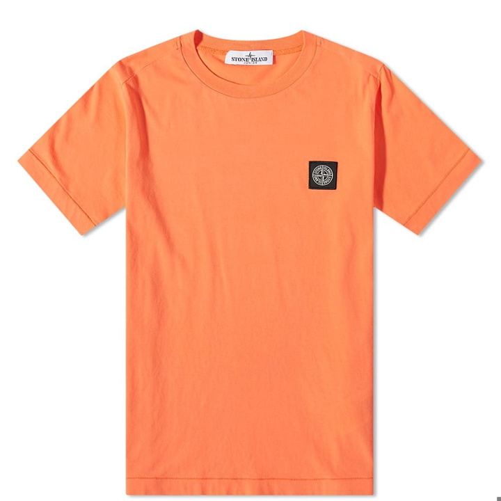 Photo: Stone Island Junior Patch Logo T-Shirt in Coral