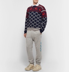 Gucci - Fair Isle Jacquard-Knit Wool Sweater - Men - Storm blue