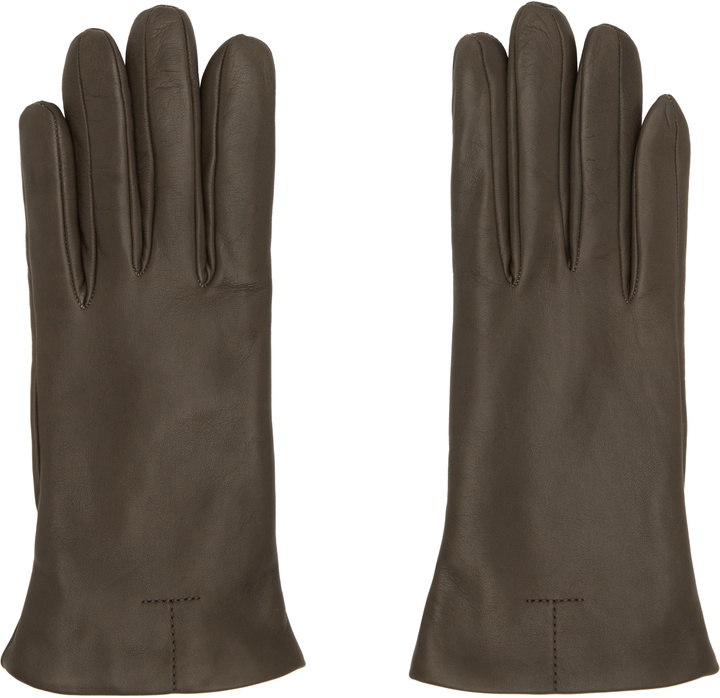 Photo: TOTEME Brown Leather Gloves