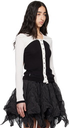 Kiko Kostadinov Black & White Rover Knit Cardigan