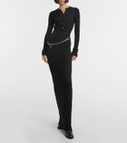 Ann Demeulemeester Ribbed-knit wool maxi dress