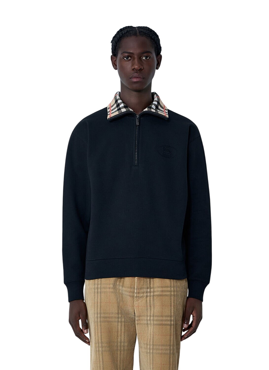 Burberry Black Icon Stripe Jarrad Sweatshirt Burberry