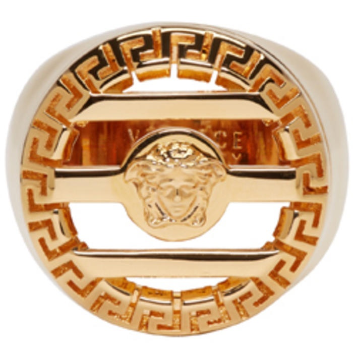 Photo: Versace Gold Round Medusa Ring