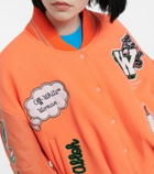 Off-White - Appliqué wool-blend bomber jacket