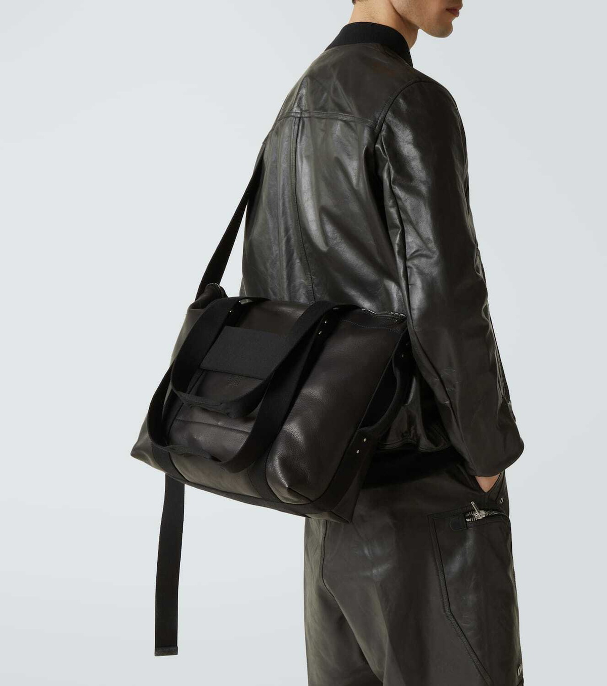 Rick Owens Large leather tote bag