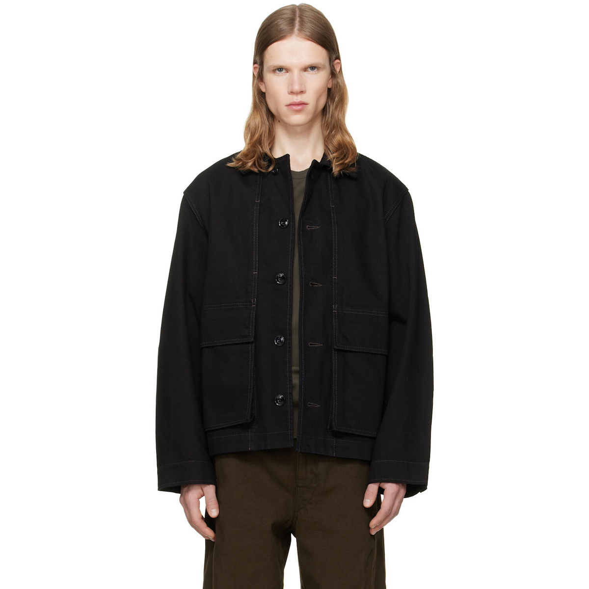 LEMAIRE Black Boxy Denim Jacket
