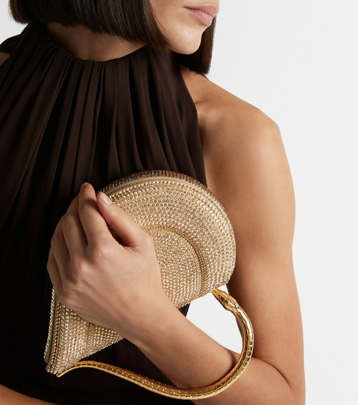Bvlgari Serpentine Small embellished top-handle bag