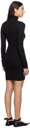 ÉTERNE Black Turtleneck Minidress