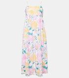 Juliet Dunn Floral cotton and linen midi dress