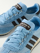 adidas Originals - Wales Bonner SL76 Leather-Trimmed Brushed-Suede and Mesh Sneakers - Blue