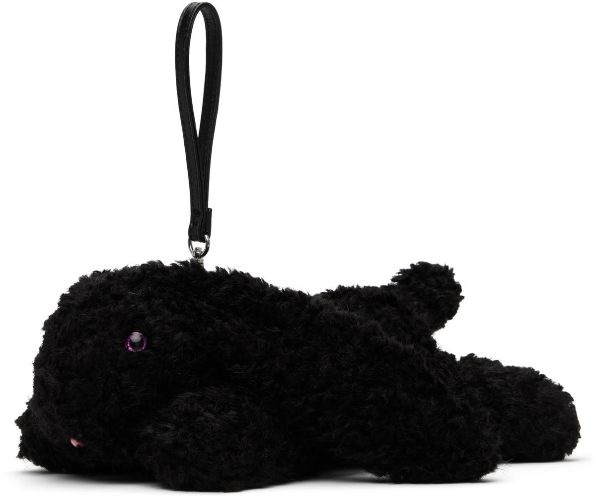 I'm Sorry by Petra Collins SSENSE Exclusive Black JennyFax Edition Faux-Fur Bag