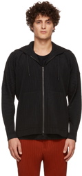 Homme Plissé Issey Miyake Black Surface Hoodie