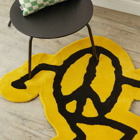 Lo-Fi Men's Peace Rug in Yellow