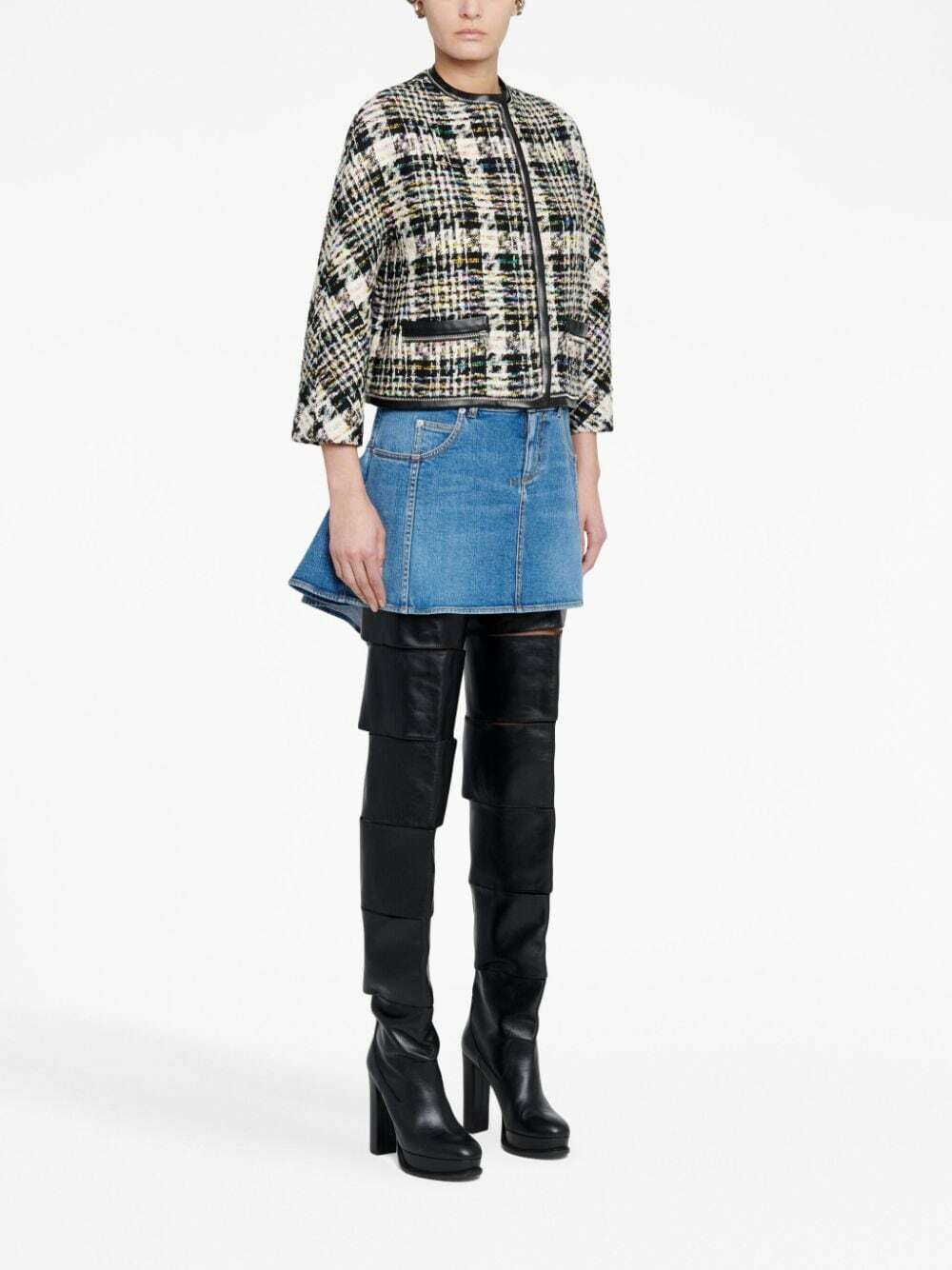 Veste Tweed Alexander McQueen Femme – Taille 42 (UK Small) – Grise, Style Riding, Preloved