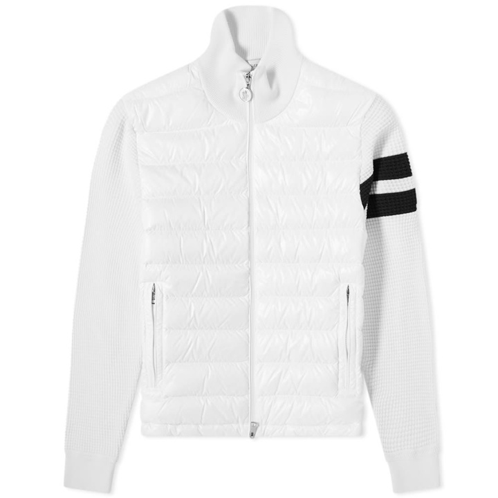 Photo: Moncler Sleeve Striped Down Cardigan