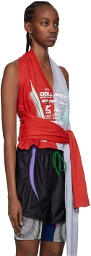 Paolina Russo Red Cotton Tank Top