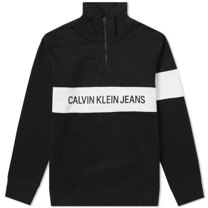 Photo: Calvin Klein Instiutional Stripe 1/2 Zip Sweat