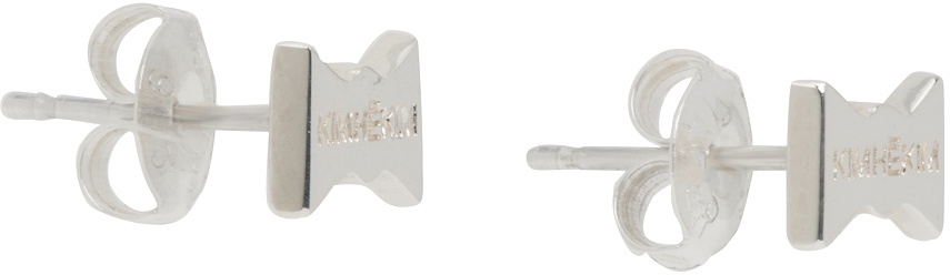 KIMHĒKIM Silver Monroe Ribbon Earrings