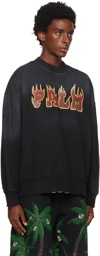 Palm Angels Black Flames Sweatshirt