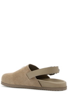 Dolce & Gabbana Clog Suede Sliders Tan