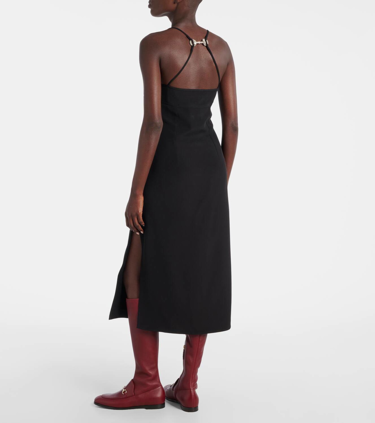 Gucci Horsebit embellished midi dress