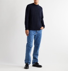 Séfr - Leth Cable-Knit Mock-Neck Sweater - Blue