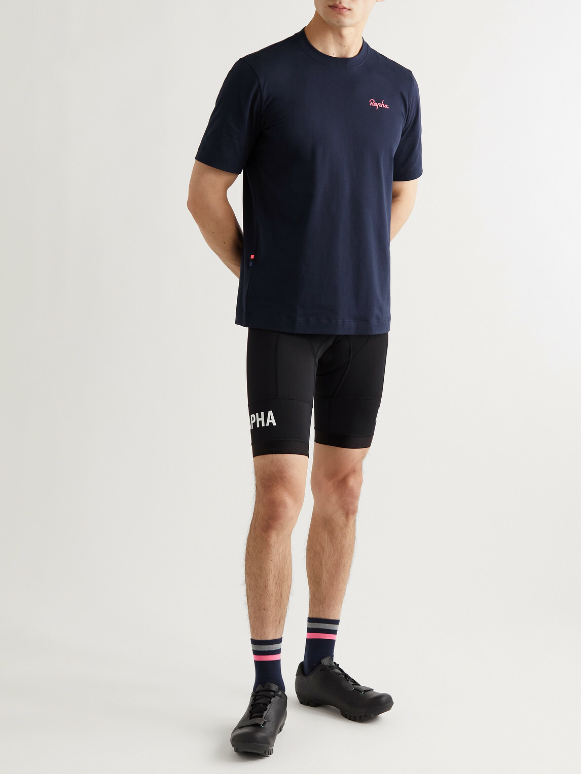 RAPHA - Logo-Embroidered Cotton-Jersey T-Shirt - Blue