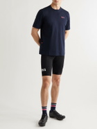 RAPHA - Logo-Embroidered Cotton-Jersey T-Shirt - Blue