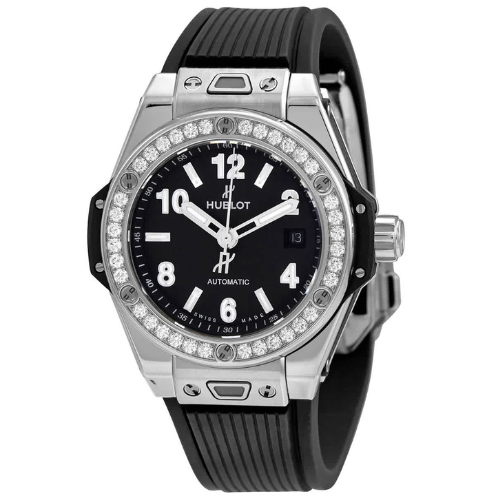 Photo: Hublot Big Bang Automatic Diamond Black Dial Ladies Watch 485.SX.1170.RX.1204