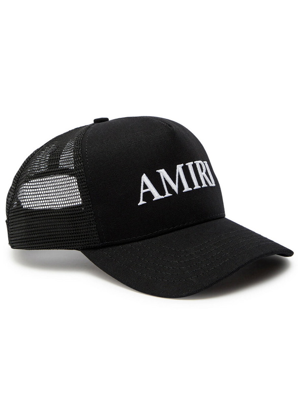 Photo: Amiri Logo-embroidered Canvas and Mesh cap - Black - One Size